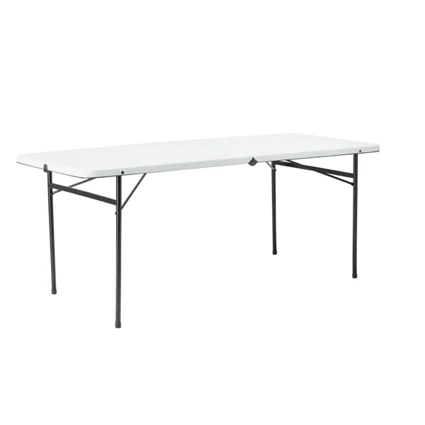 6 Foot Bi-Fold Plastic Folding Table, White Shipment From Walmart