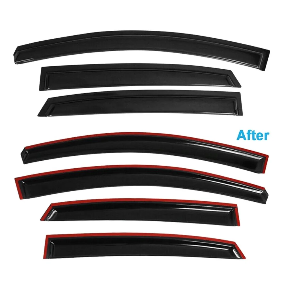 Ansicht 5 von Fits 13-19 N Issan Sentra Sedan Acrylic Window Visors Rain Sun Guard Deflector