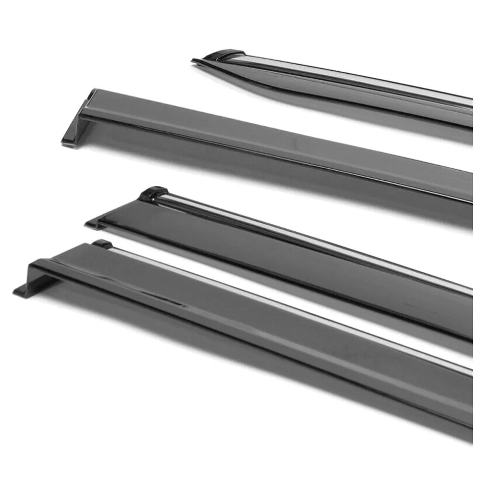 Ansicht 2 von Fits 17-23 J Eep Compass MP Polycarbonate W-Chrome Trim Window Visors Deflector