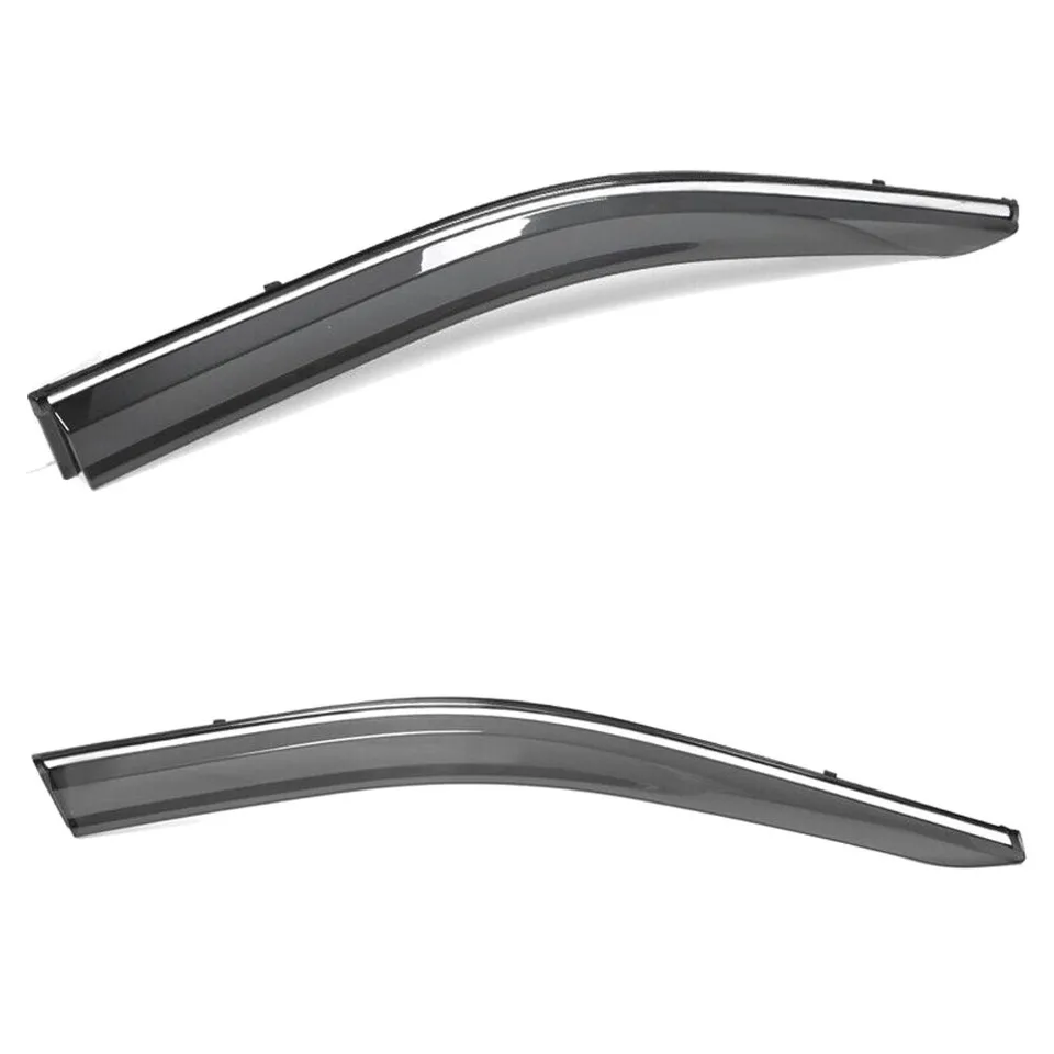 Ansicht 5 von Fits 17-23 J Eep Compass MP Polycarbonate W-Chrome Trim Window Visors Deflector
