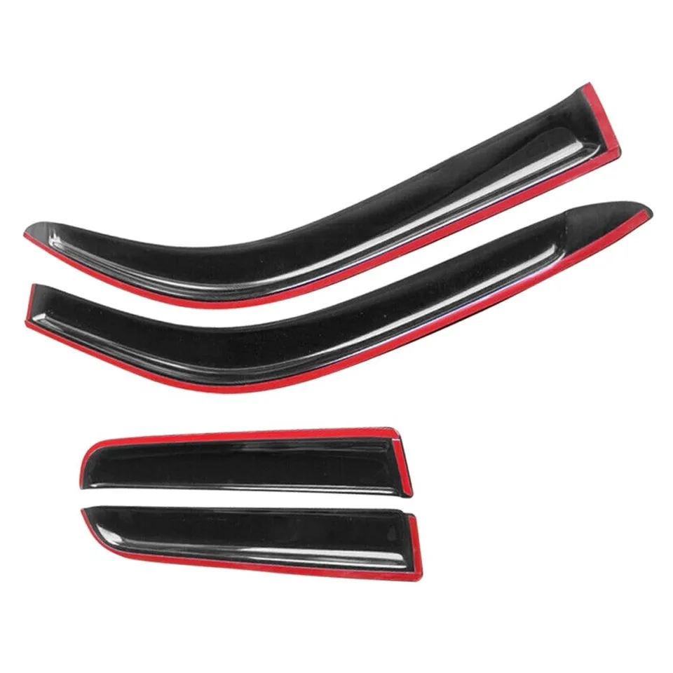 Vue 5 de Fits 04-12 Chevy Colorado GMC Canyon Crew Cab Window Visors Acrylic 4 Pc Set