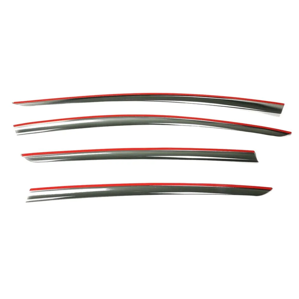 Vue 6 de Fits 17-23 Tesla Model 3 Smoke Acrylic Window Visors Sun Rain Deflectors 4PCS