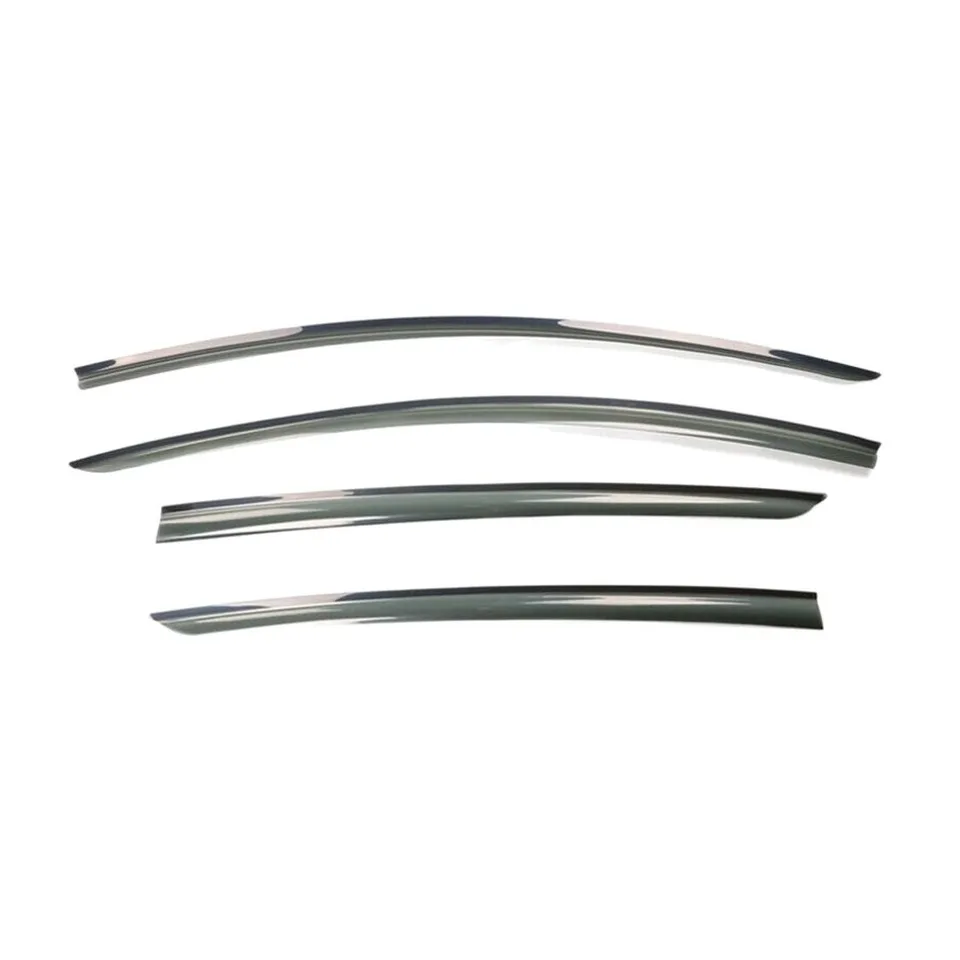 Vue 1 de Fits 17-23 Tesla Model 3 Smoke Acrylic Window Visors Sun Rain Deflectors 4PCS