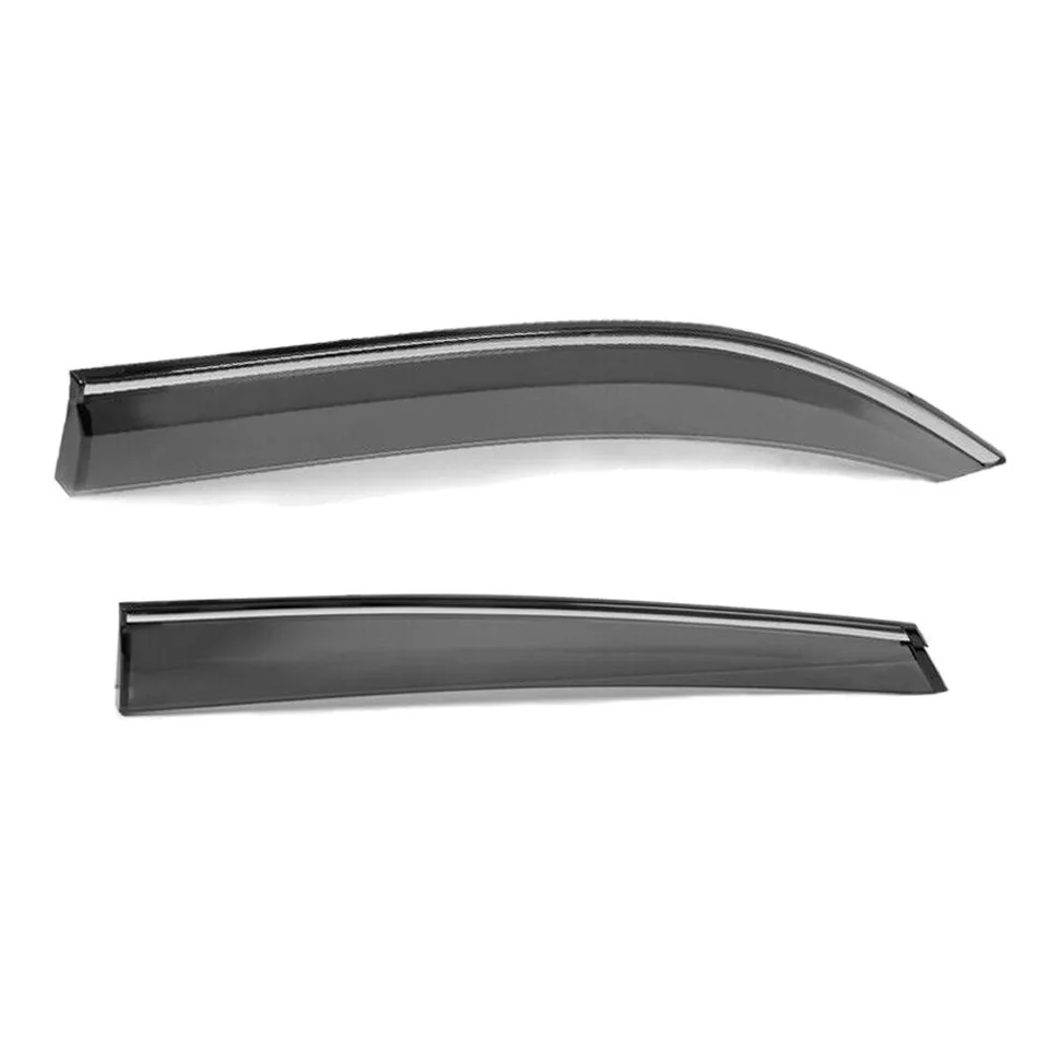 Ansicht 2 von Fits 16-21 H Onda Civic Sedan OE Style Window Visor Rain Guard W- Chrome Trim 4PC