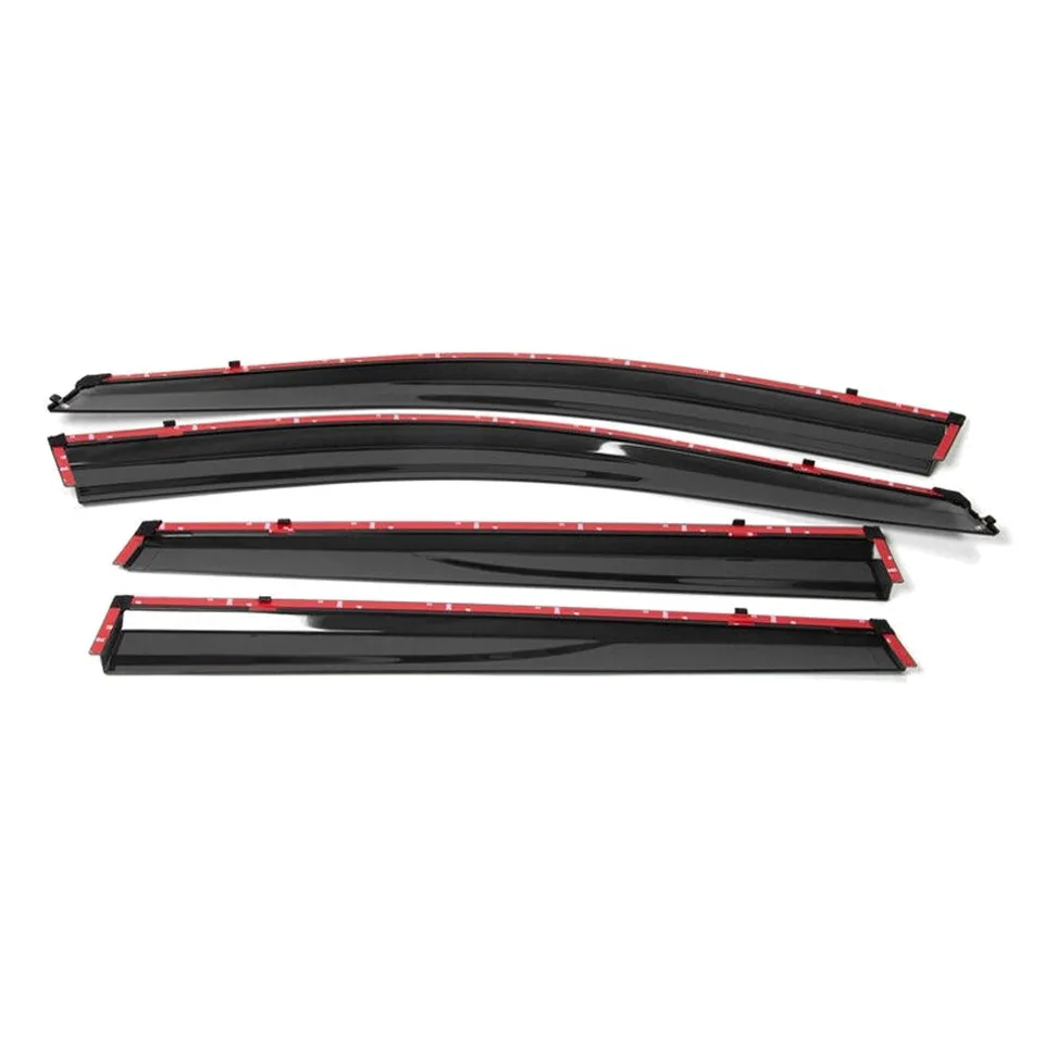 Ansicht 3 von Fits 16-21 H Onda Civic Sedan OE Style Window Visor Rain Guard W- Chrome Trim 4PC