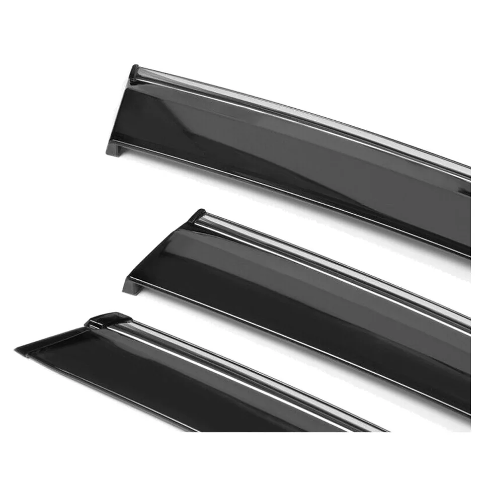 Ansicht 8 von Fits 16-21 H Onda Civic Sedan OE Style Window Visor Rain Guard W- Chrome Trim 4PC