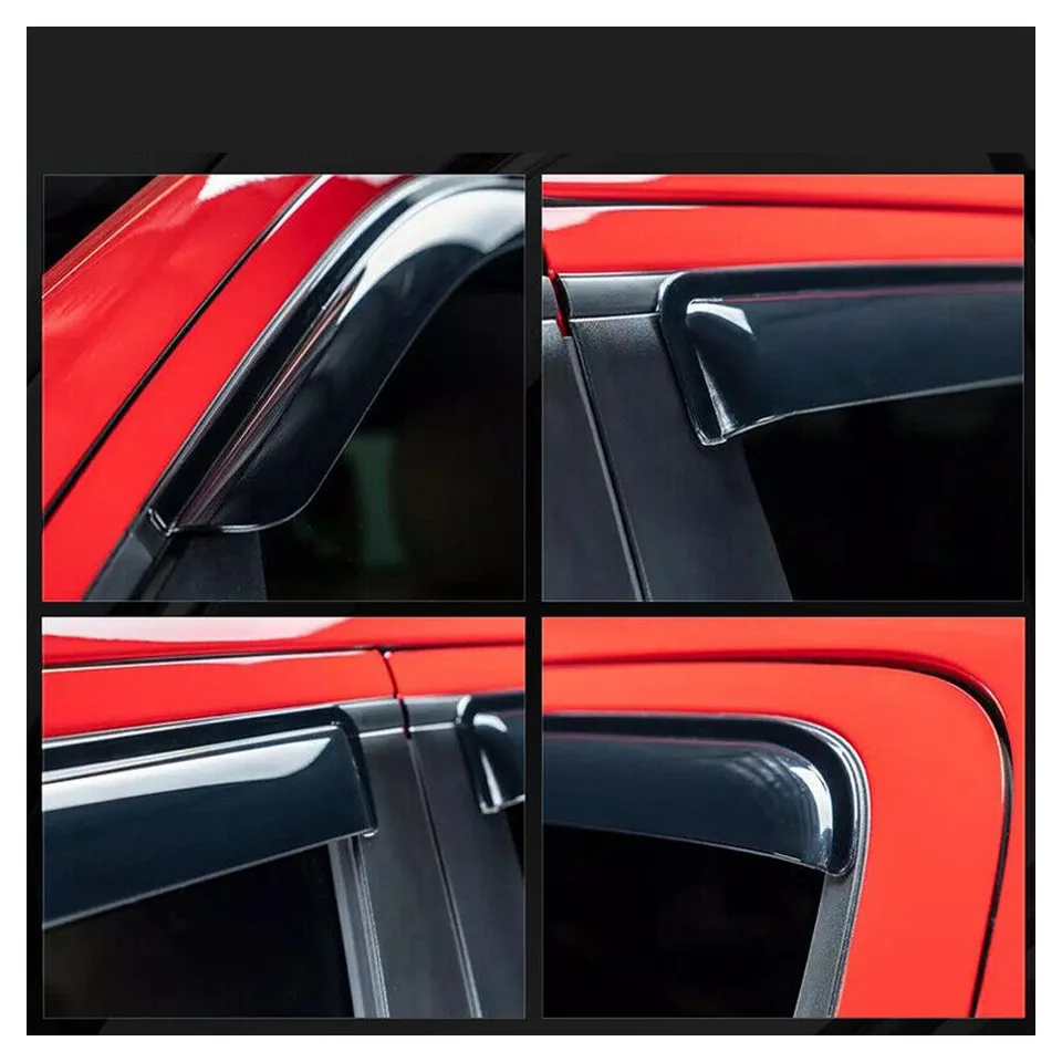 Weergave 4 van For 16-19 Volt For 16-19 Volt 4PCS Window Visors Rain Guard Deflector - Smoke