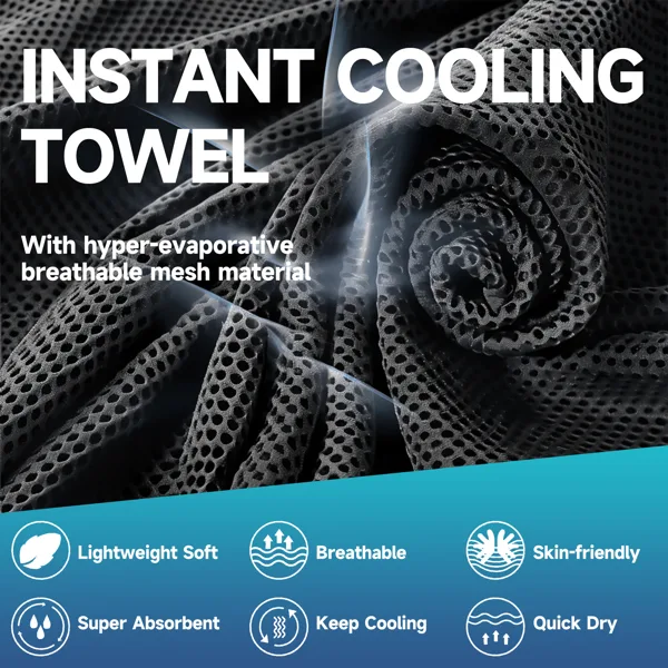 Superfiber Ice Towel Neck, Soft Breathable Cold Towel Cooling, Yoga, Sports, Golf, Gym, Camping, Running, Fitness, Exercise And More view 3