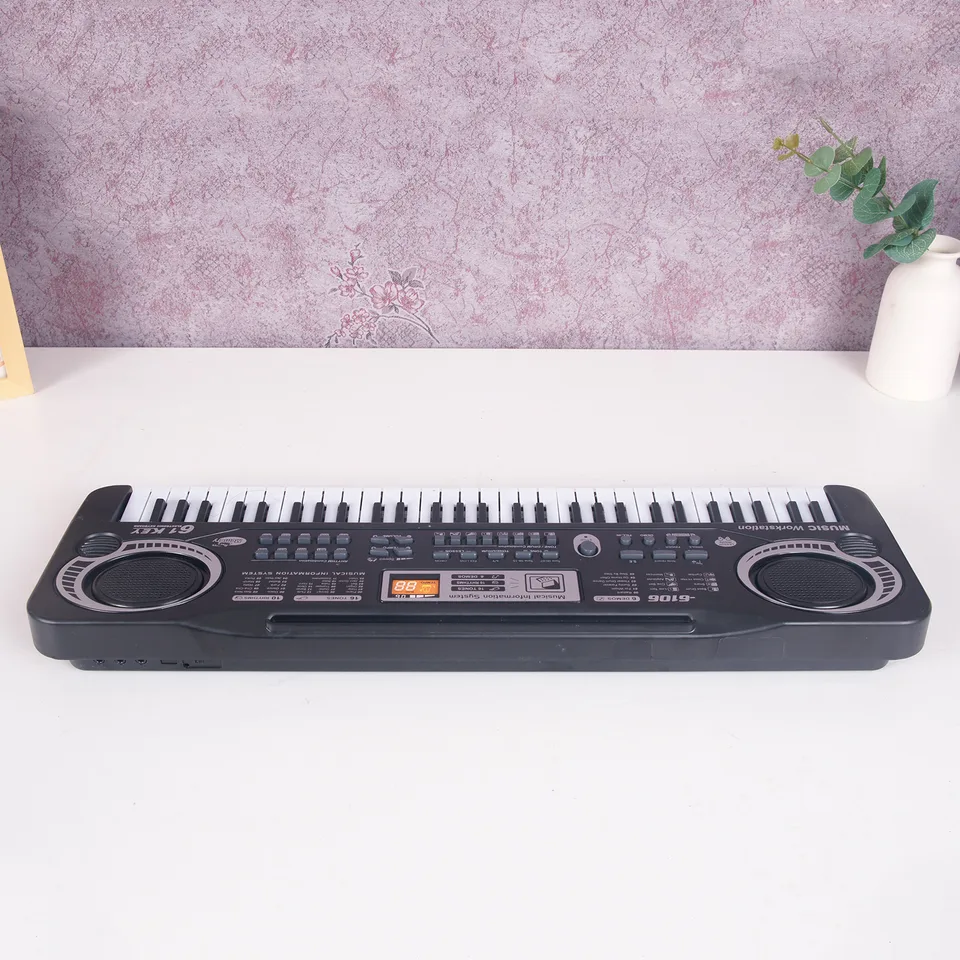 61 Keys Black Digital Music Electronic Keyboard Electric Piano Kids Musical Instrument view 1