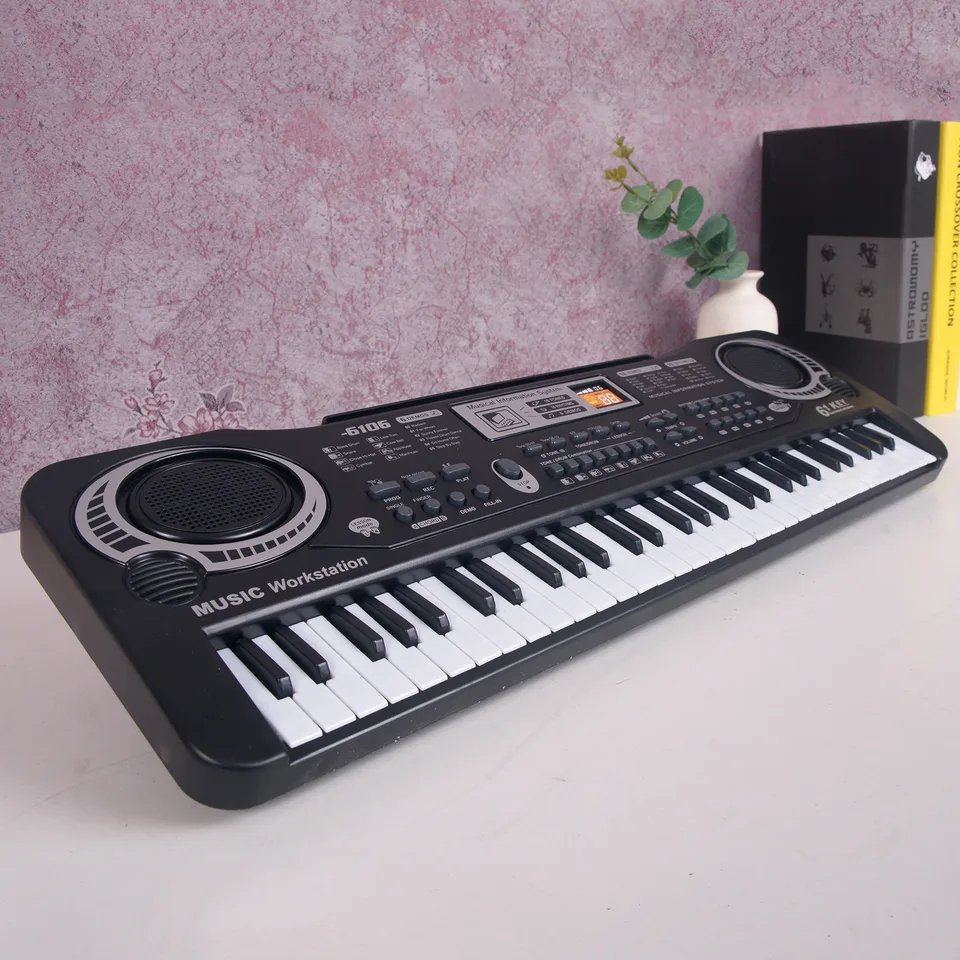 61 Keys Black Digital Music Electronic Keyboard Electric Piano Kids Musical Instrument view 3