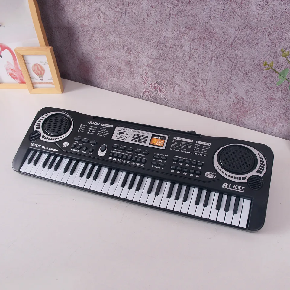 61 Keys Black Digital Music Electronic Keyboard Electric Piano Kids Musical Instrument view 5
