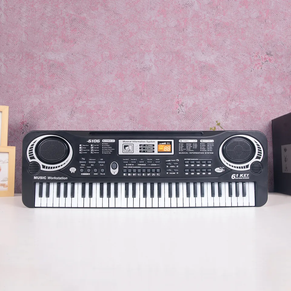 61 Keys Black Digital Music Electronic Keyboard Electric Piano Kids Musical Instrument view 4