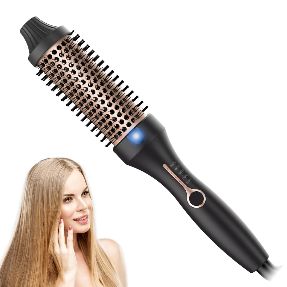 Ansicht 3 von 3-in-1 Hot Air Comb, Thermal Brush, Curling Iron And Straightening Brush, 38mm Barrel, Dual PTC Fast Heating, 5 Temp Settings (120°C-200°C)