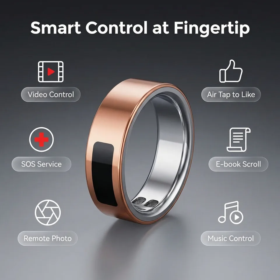 Smart Ring Health Tracker Fitness Ring Heart Rate Blood Oxygen Sleep Monitor Smart Ring For Men Women view 14