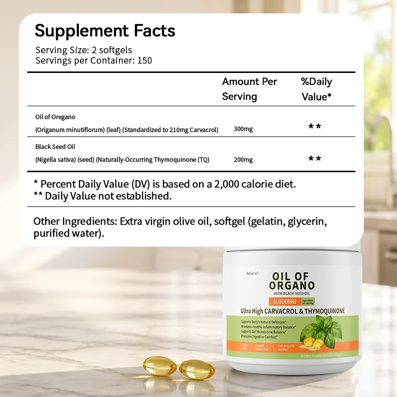 RELIERRE Oregano Oil Soft Capsules view 3
