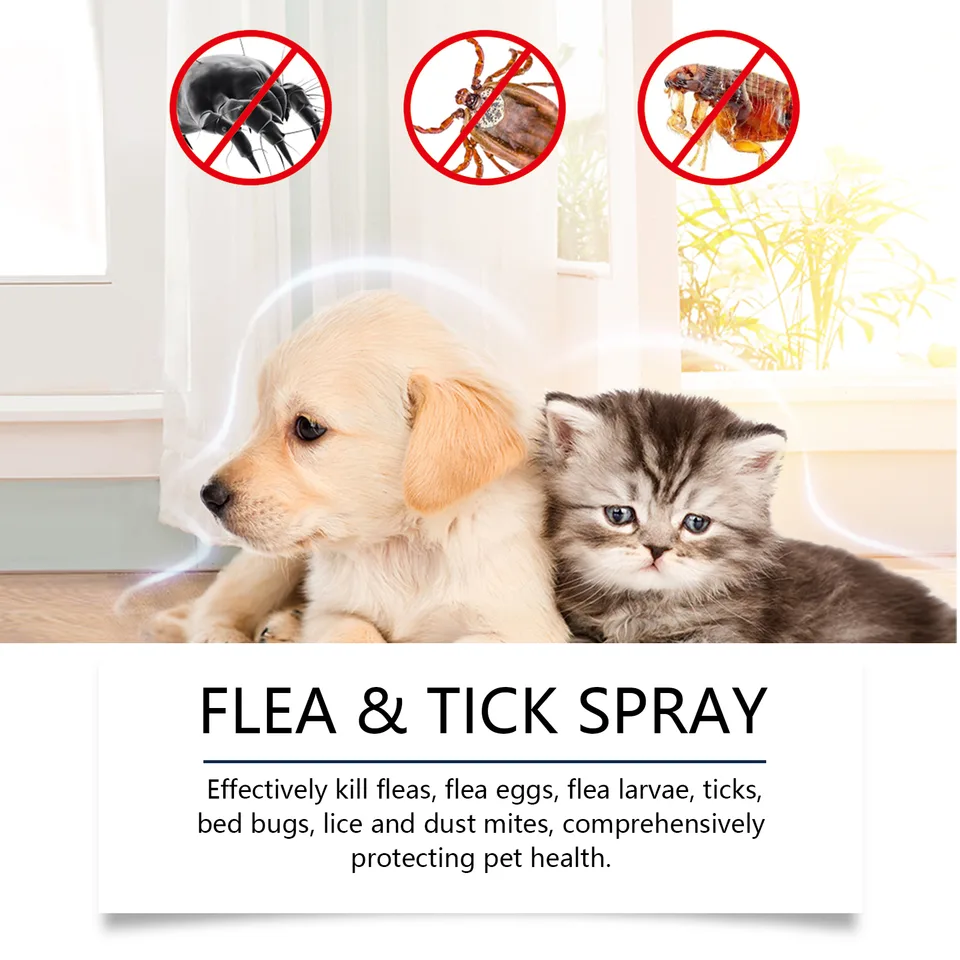 Natural Flea & Tick Spray For Dogs & Cats, Plant-Based Pest Repellent Kills Fleas, Ticks, Lice & Mites view 4