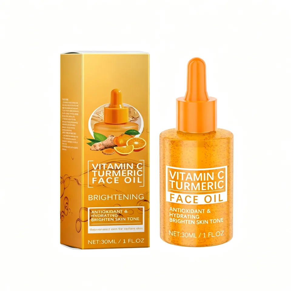 Vitamin C Turmeric Face Oil With Niacinamide & Rosemary Leaf Oil, Hydrating Brightening Facial Oil For Soothing Irritated Skin, Improve Skin view 1