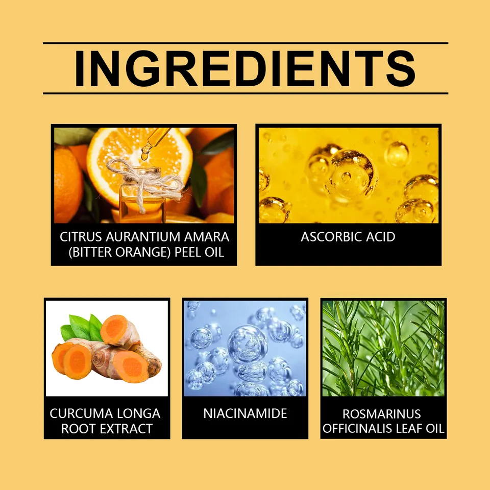 Vitamin C Turmeric Face Oil With Niacinamide & Rosemary Leaf Oil, Hydrating Brightening Facial Oil For Soothing Irritated Skin, Improve Skin view 7