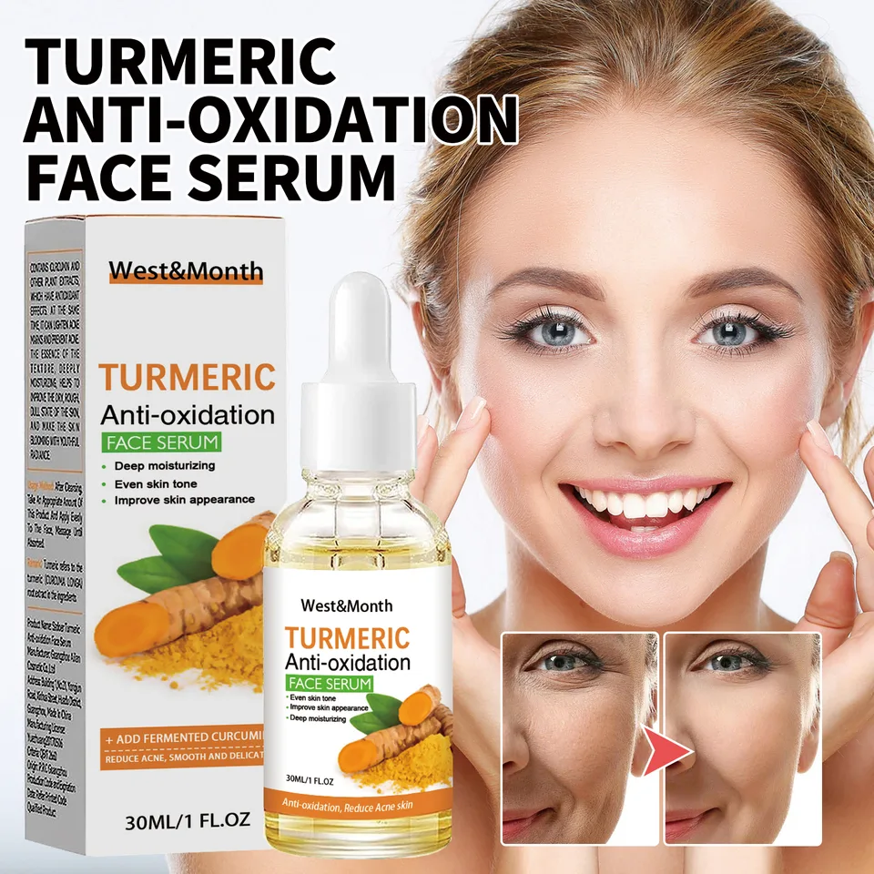 Turmeric Anti-Oxidation Face Serum, 30ml Hydrating Brightening Serum For Acne Marks & Uneven Skin Tone view 6