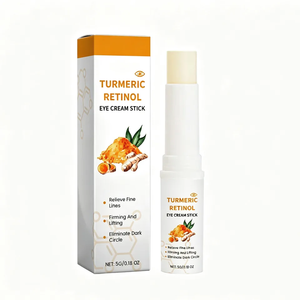Turmeric Retinol Eye Cream Stick, Firming Brightening Under Eye Stick For Dark Circles Puffiness Fine Lines
