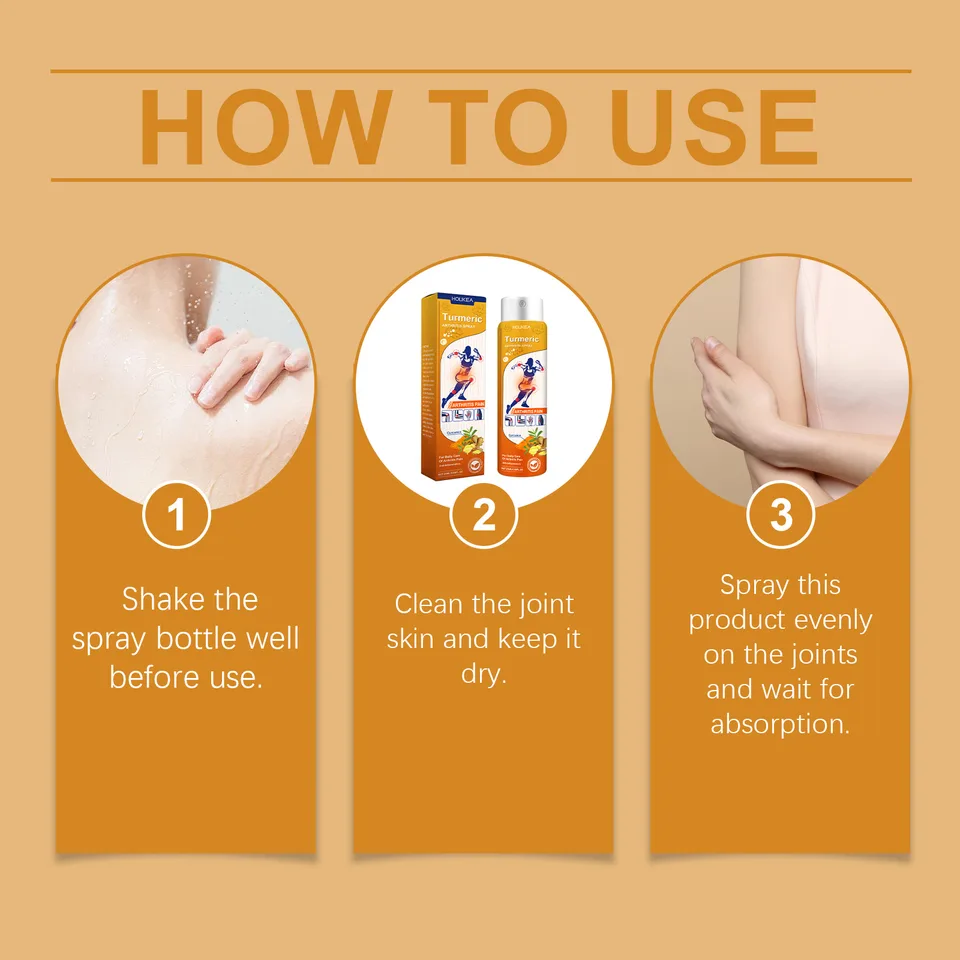 Turmeric Joint Pain Relief Spray With Curcumin & Peppermint Extract, Anti-Inflammatory Joint Care Mist For Arthritis, Sore Muscles & Workout view 6