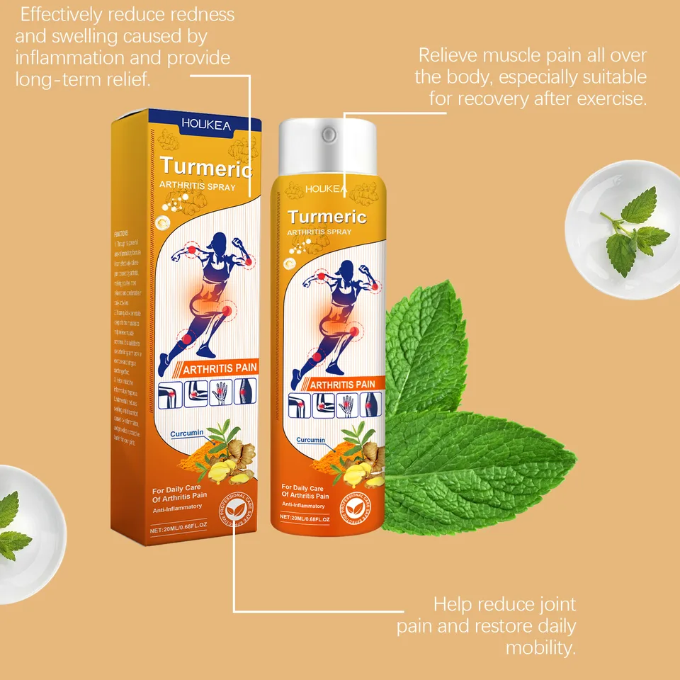 Turmeric Joint Pain Relief Spray With Curcumin & Peppermint Extract, Anti-Inflammatory Joint Care Mist For Arthritis, Sore Muscles & Workout view 4