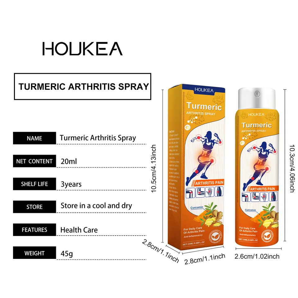 Turmeric Joint Pain Relief Spray With Curcumin & Peppermint Extract, Anti-Inflammatory Joint Care Mist For Arthritis, Sore Muscles & Workout view 7