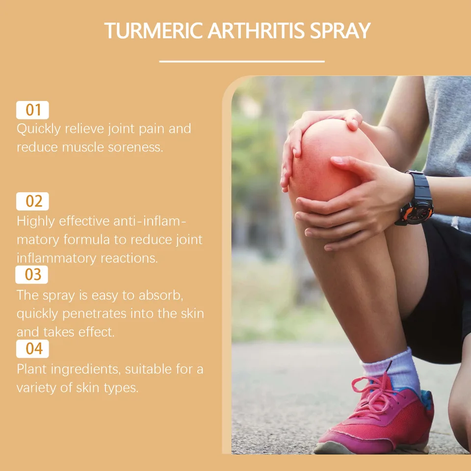 Turmeric Joint Pain Relief Spray With Curcumin & Peppermint Extract, Anti-Inflammatory Joint Care Mist For Arthritis, Sore Muscles & Workout view 3