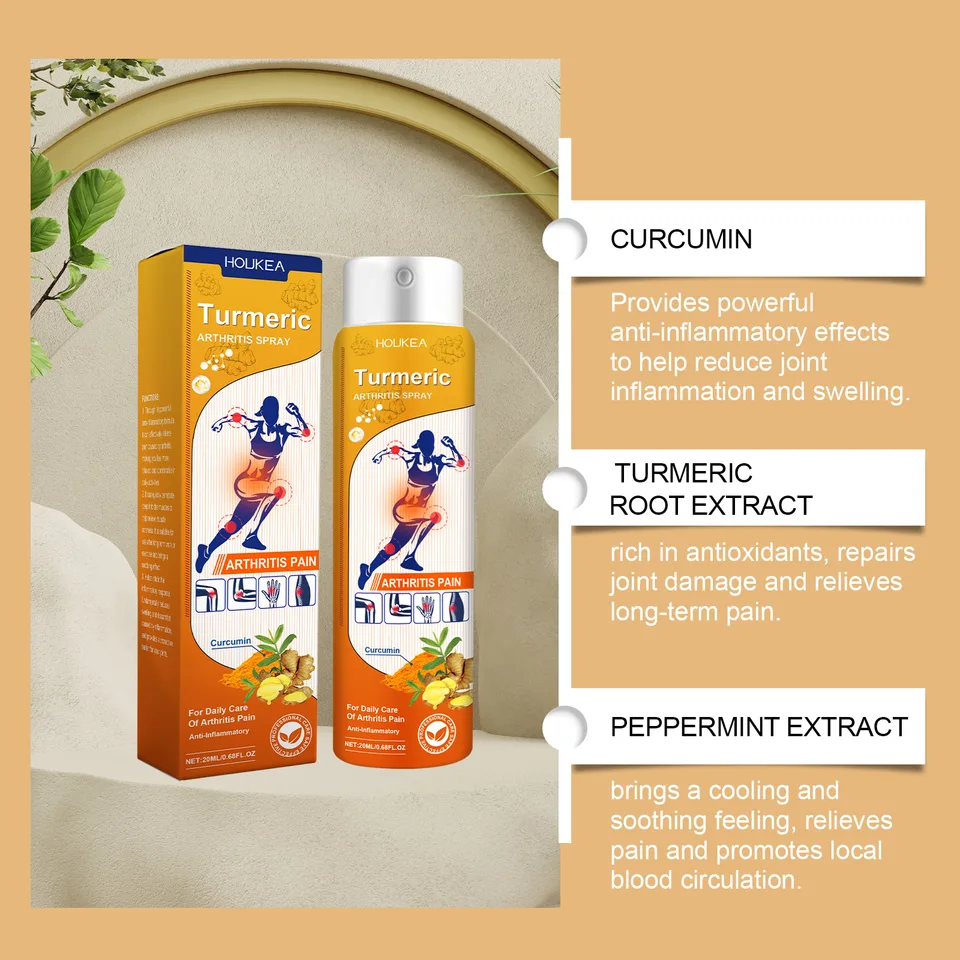 Turmeric Joint Pain Relief Spray With Curcumin & Peppermint Extract, Anti-Inflammatory Joint Care Mist For Arthritis, Sore Muscles & Workout view 9