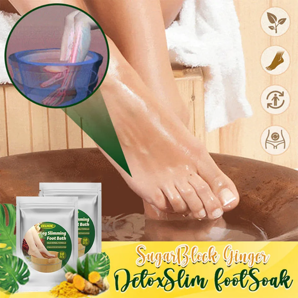 Herbal Leg Slimming Foot Bath Bags With Ginger, Saffron & Ginseng, Detox Foot Soak For Boost Circulation, Dispelling Cold & Dampness, 10 view 6
