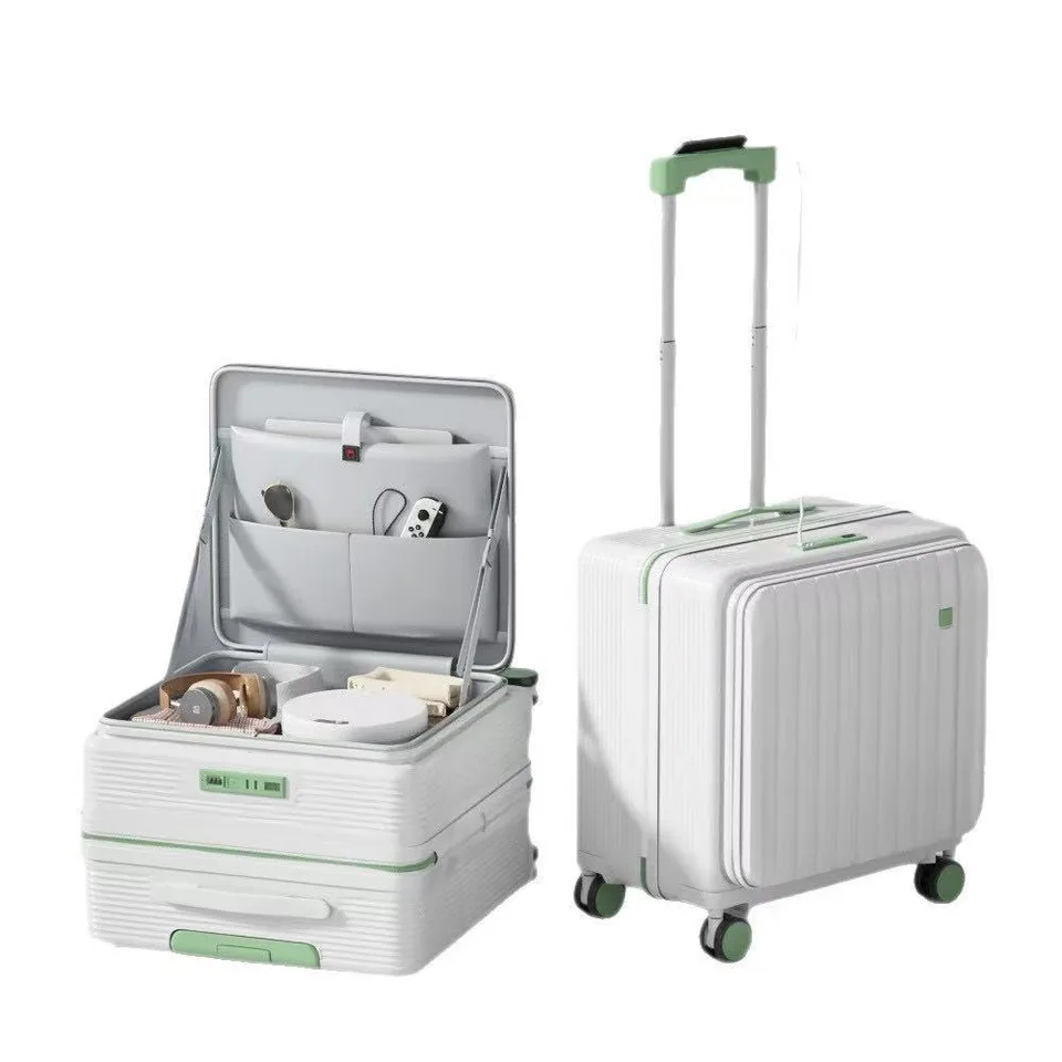 Only Supports Self Pickup Brand New 20 Inch Side Opening Small Luggage Compartment With Cup Holder, USB Port, Multifunctional Luggage view 2