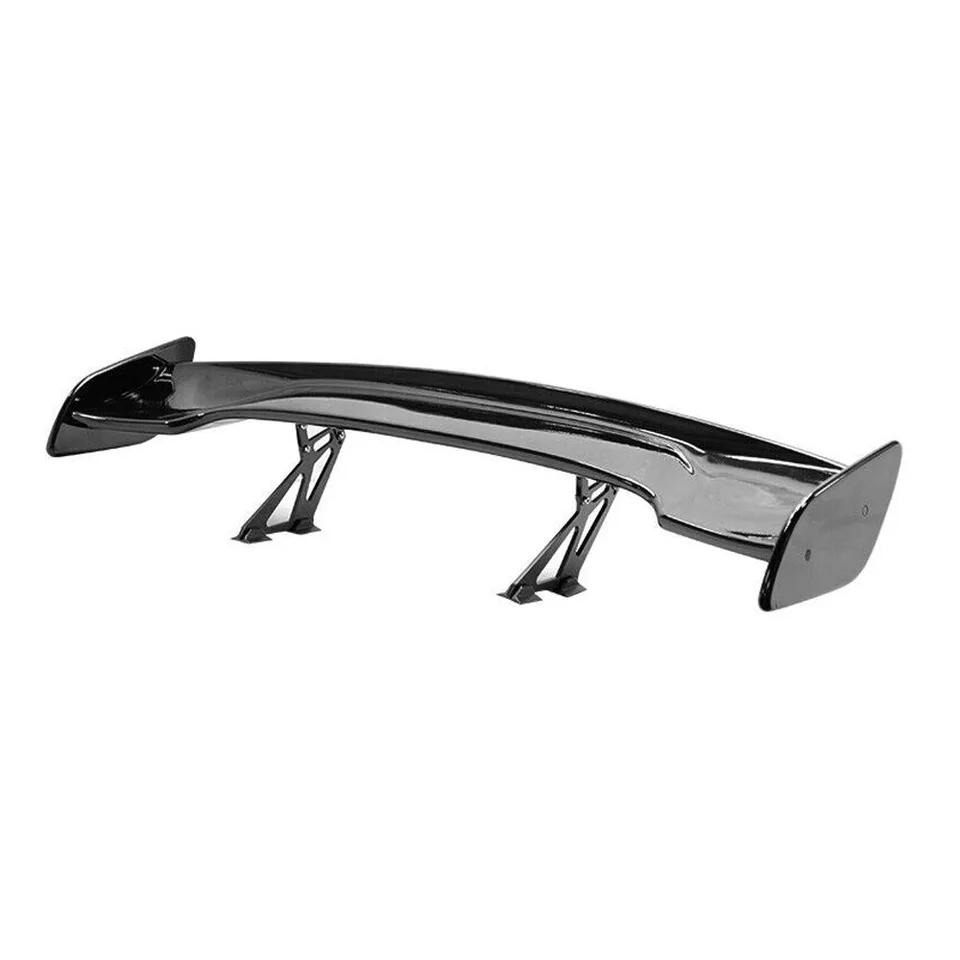 Fits H Onda Adjustable 57 Inch GT Wing Spoiler ABS Glossy Black Trunk Lip