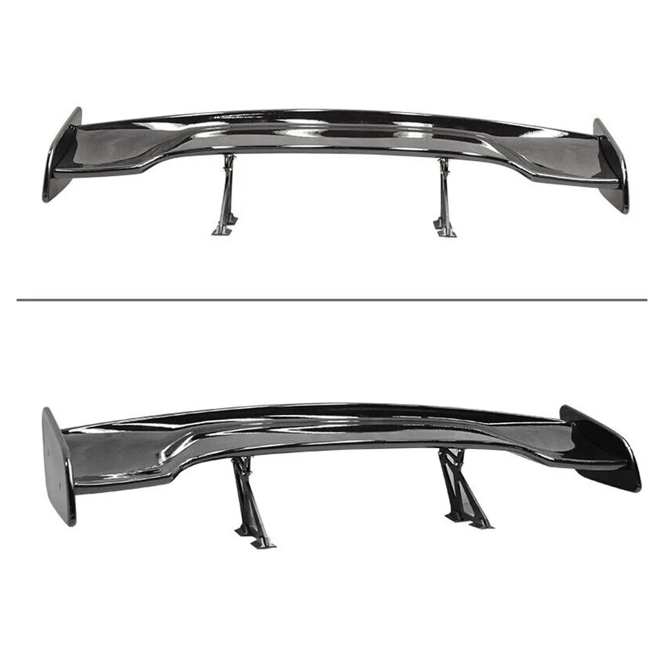 Fits H Onda Adjustable 57 Inch GT Wing Spoiler ABS Glossy Black Trunk Lip view 4