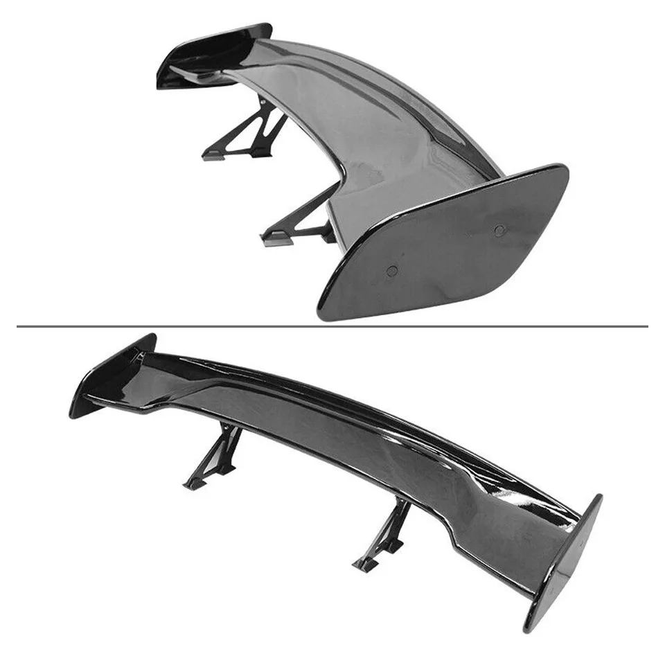 Fits H Onda Adjustable 57 Inch GT Wing Spoiler ABS Glossy Black Trunk Lip view 2