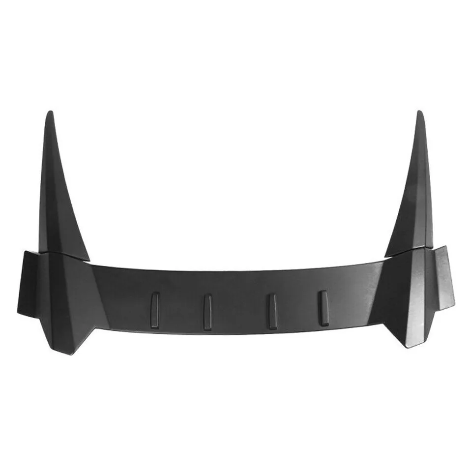 For 2022-2023 Civic 11th Gen 4DR Rear Window Visor Roof Spoiler Matte Black ABS view 2