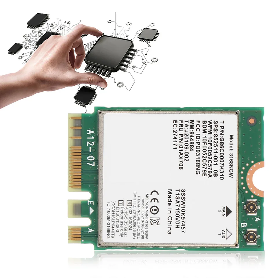Internet 3168NGW Wireless-AC Dual Band Wifi Network Card With Bluetooth 4.2 view 5
