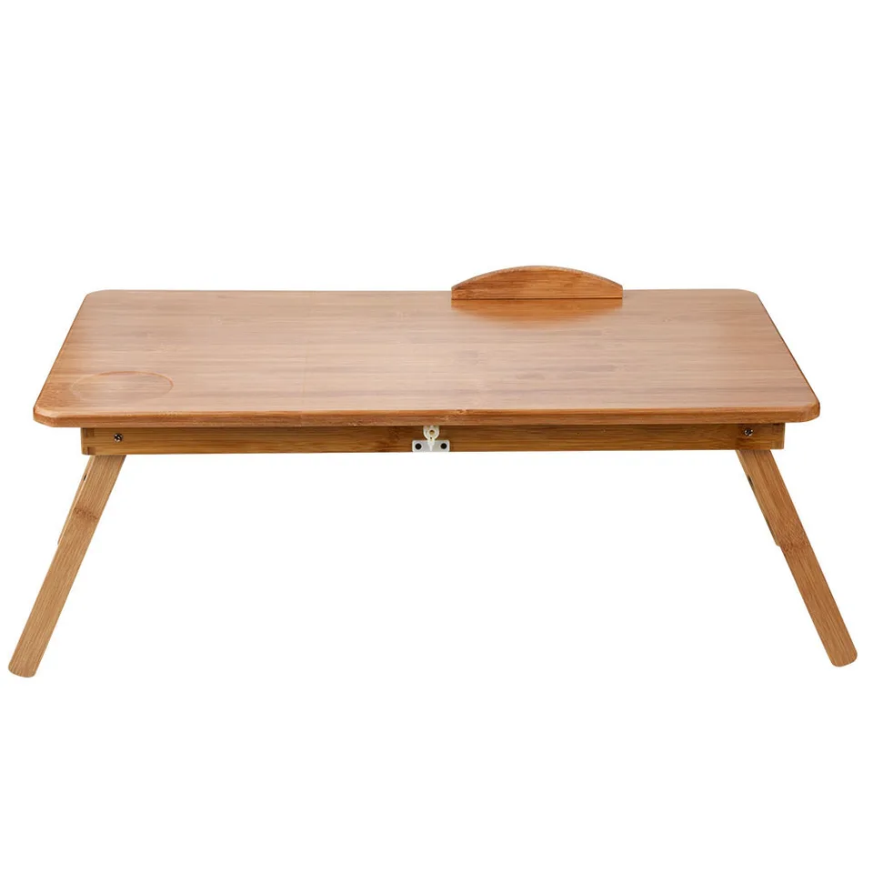 Portable Foldable Wooden Bamboo Laptop Table Sofa Bed Office Laptop Stand Adjustable 62*34 view 1