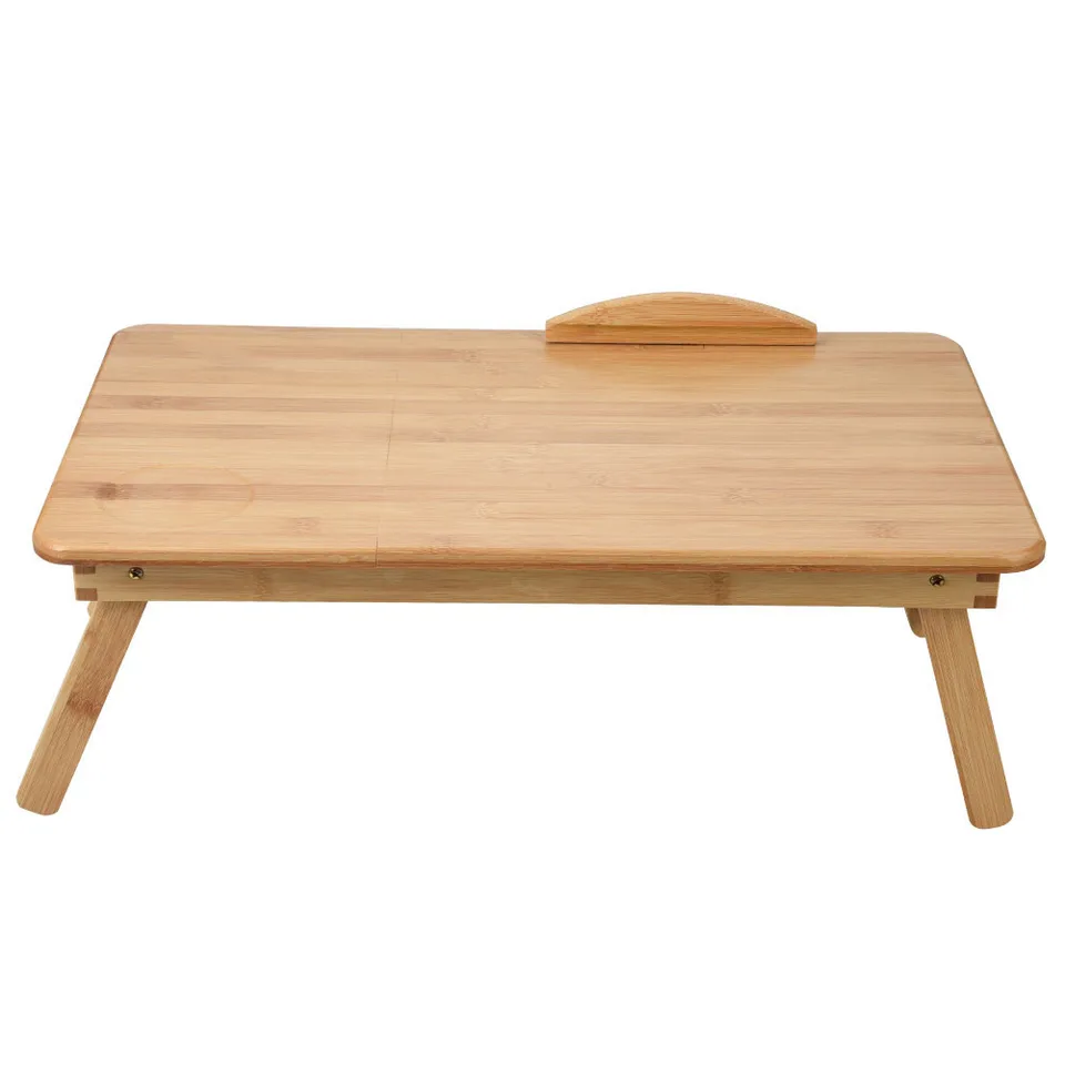 Portable Foldable Wooden Bamboo Compu Laptop Table Sofa Bed Office Laptop Stand Adjustable 50*30 view 3