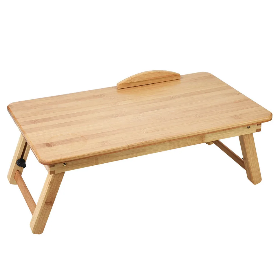 Portable Foldable Wooden Bamboo Compu Laptop Table Sofa Bed Office Laptop Stand Adjustable 50*30 view 4