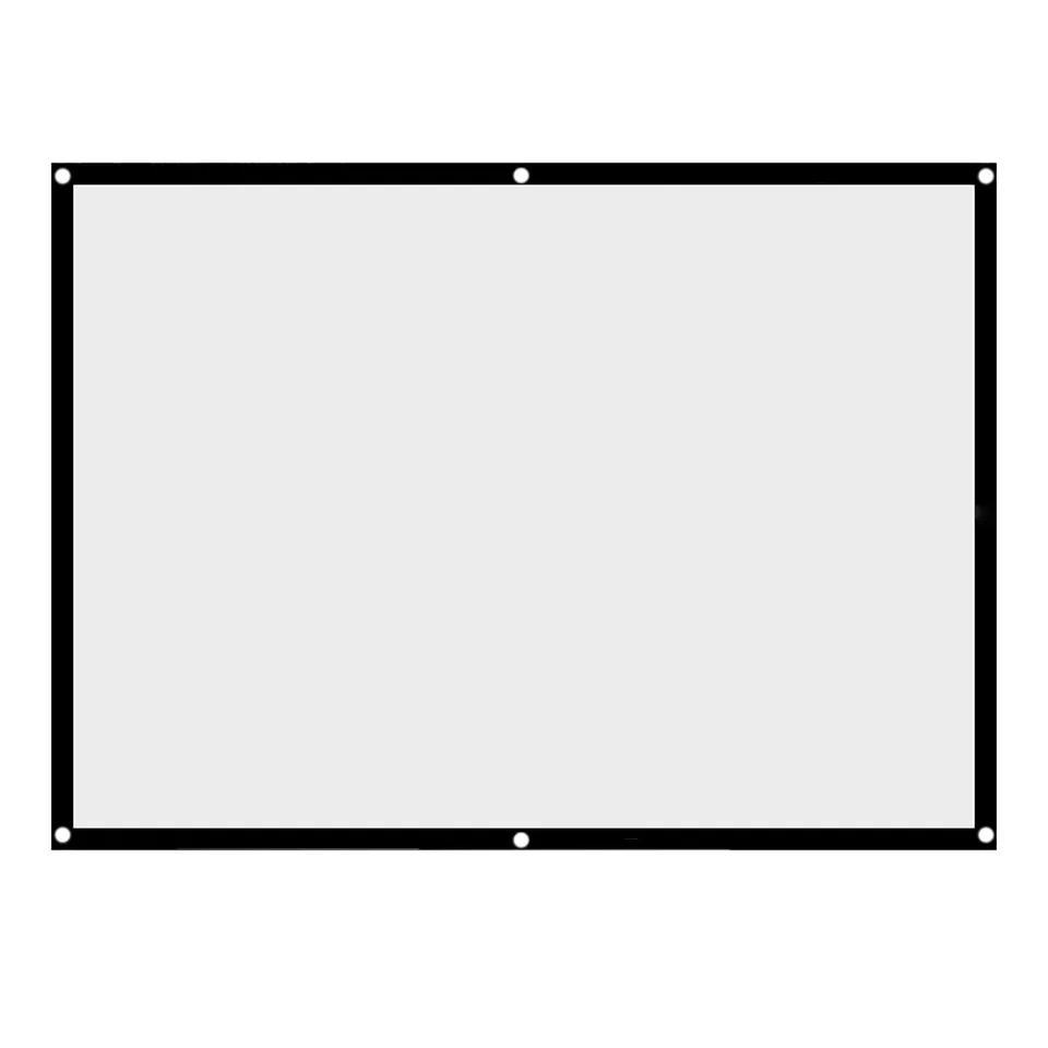 1pc Portable Foldable NOn Crease White Projector Curtain Projection Screen 4: 3 (100inch) view 1