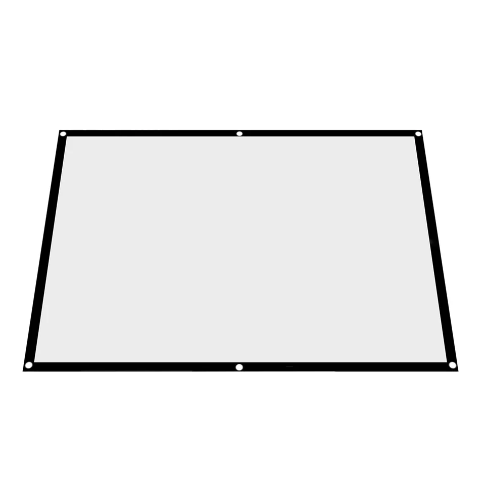 1pc Portable Foldable NOn Crease White Projector Curtain Projection Screen 4: 3 (100inch) view 2