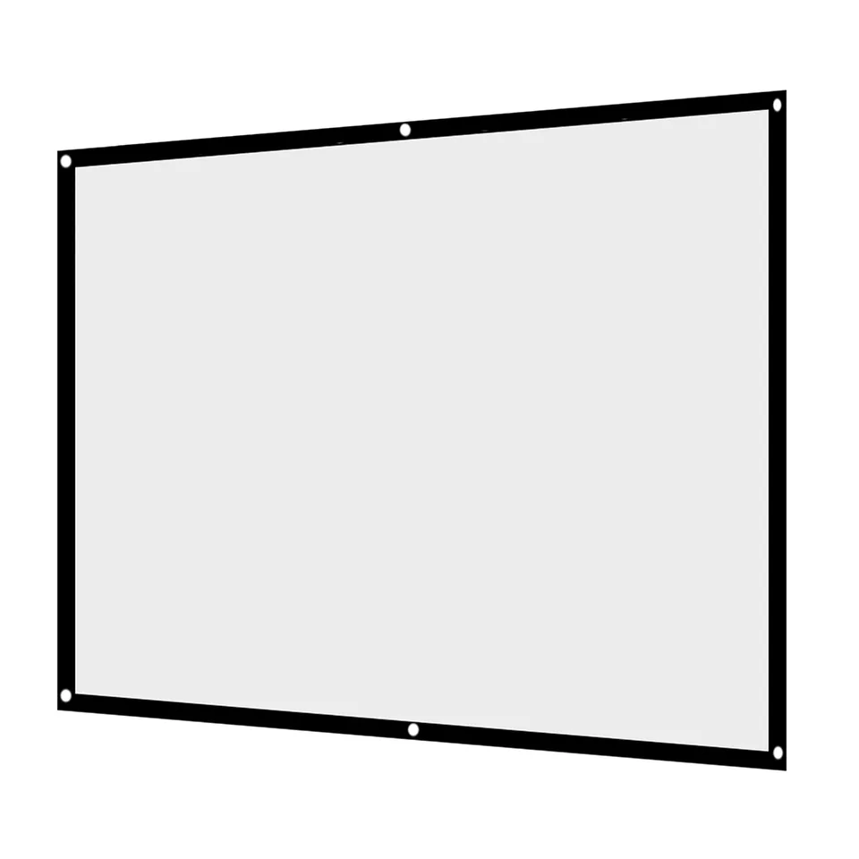 1pc Portable Foldable NOn Crease White Projector Curtain Projection Screen 4: 3 (100inch) view 3