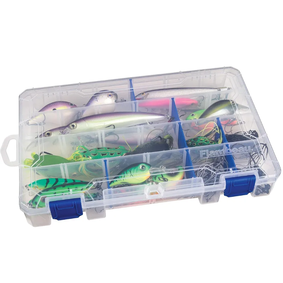 Outdoors Tuff Tainer Fishing Tackle Box With Zerust Anti Rust Dividers Clear Lure Organizer 11 Inch view 5
