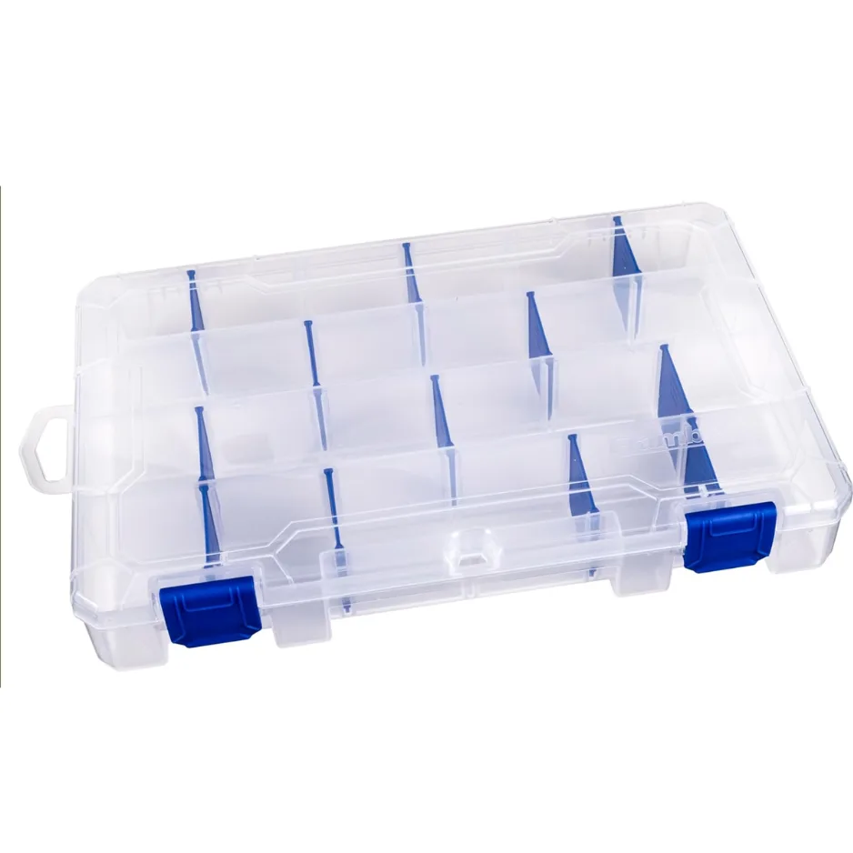 Outdoors Tuff Tainer Fishing Tackle Box With Zerust Anti Rust Dividers Clear Lure Organizer 11 Inch view 1