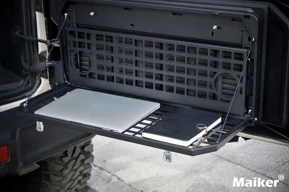 2-Tier Tailgate Table Rear Foldable Storage Cargo Rack Outdoor Camping Desk for 2007-2026 Jeep Wrangler JK&JL 4 Door (Not Fit JK Models with view 13