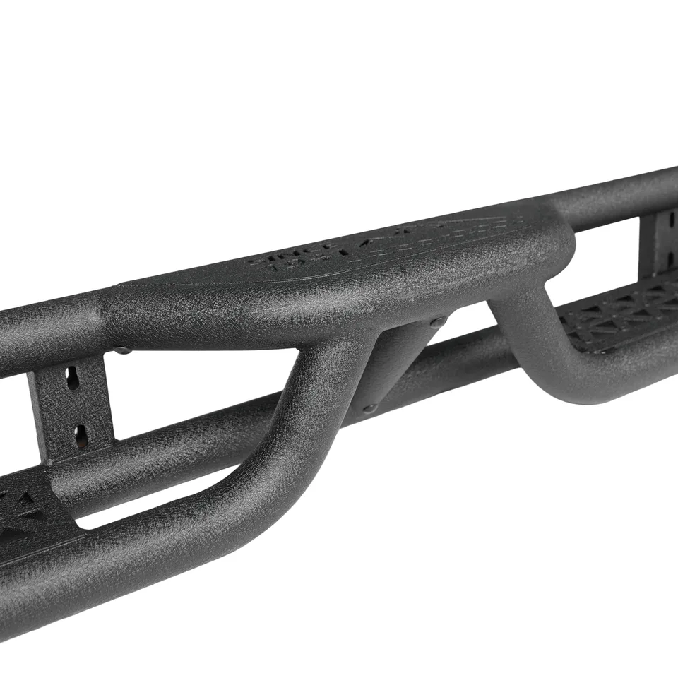 Coated Black Carbon 6-Inch 2-Stairs Side Step Rails Step Bars Steel Nerf Bars Running Boards Compatible with Jeep Wrangler JL 4 Doors view 9