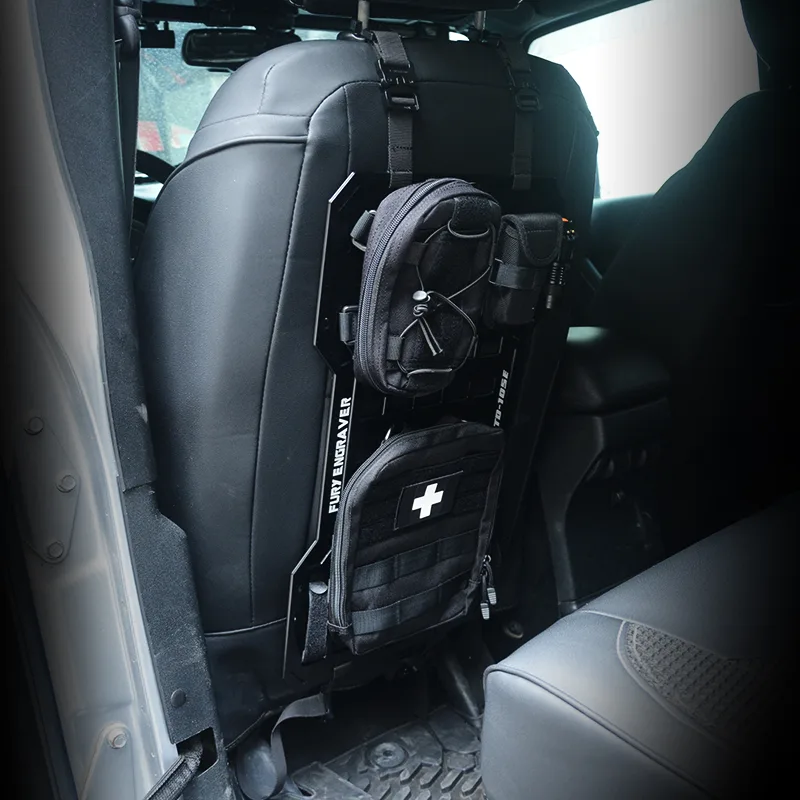 17515 Rigid Molle Panels For Vehicles Truck Mount Rack Panel Tactical Seat Back Organizer with 2 Organizer Storage Bag, 1 Multi-tool Pliers view 5