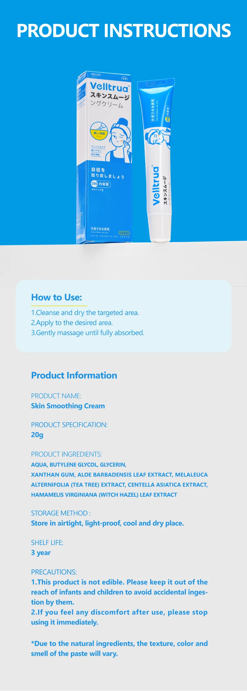 Velltrua Anti-Acne Gel Acne Treatment Cream, Fades Acne Marks & Pockmarks, Minimizes Pores With Salicylic Acid, Targets Blackheads & Closed view 4