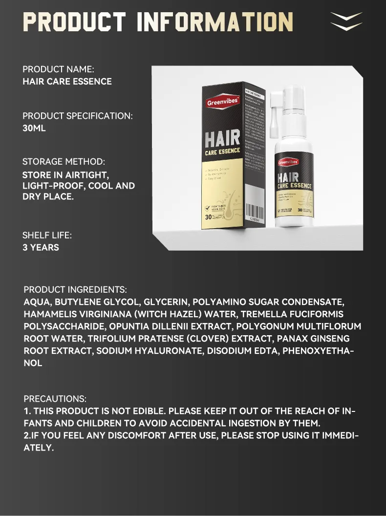 Only Self Pickup---Green Vibes Anti-Breakage Hair Nourishing Essence, Repairs Dry And Frizzy Hair For Silky Smooth Tresses view 11