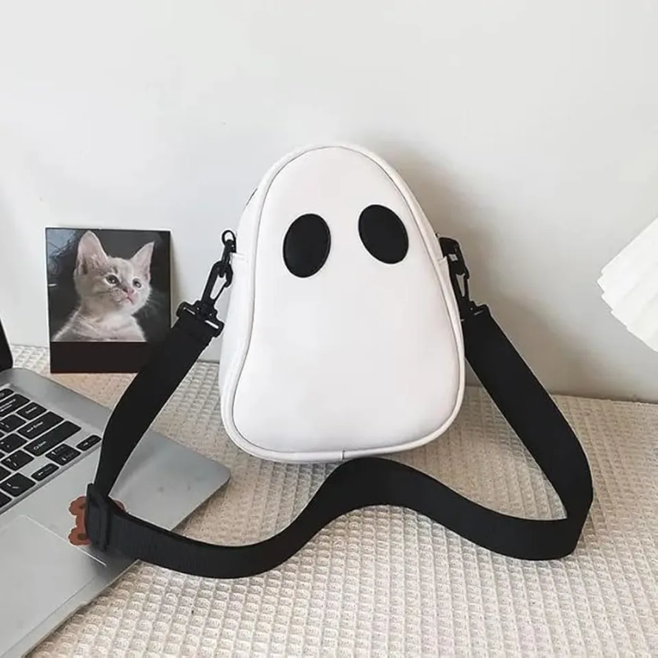 1 Pcs Halloween Cute Ghost Purse PU Leather Crossbody Bag Shoulder Bag For Women's Spooky Trick Treat view 5